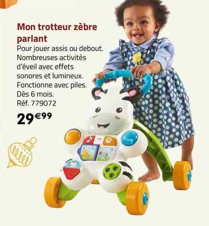 mon trotteur zèbre parlant