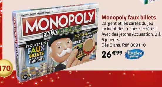 monopoly faux billets