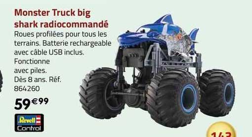 monster truck big shark radiocommandé