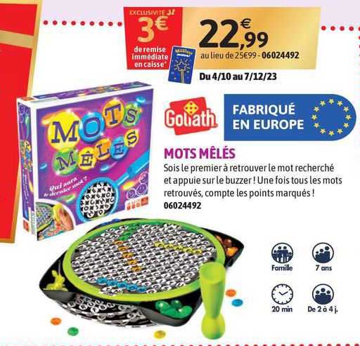 mots mêlés goliath