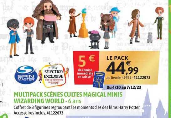 multipack scène cultes magical minis wizarding world spin master