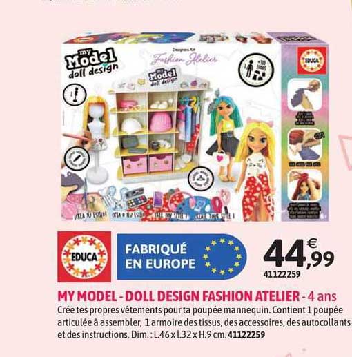 my model-doll design fashion atelier - 4 ans educa