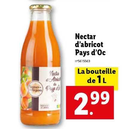 nectar d'abricot pays d'oc
