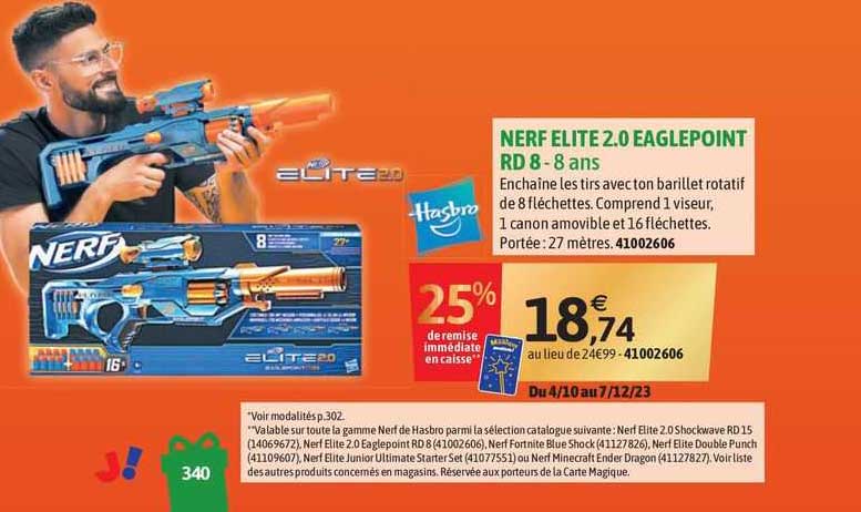 nerf elite 2.0 eaglepoint rd 8 - 8 ans