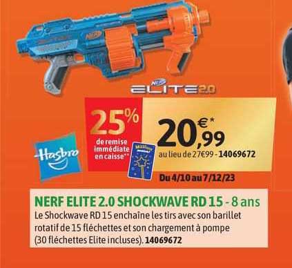 nerf elite 2.0 shockwave rd 15 - 8 ans