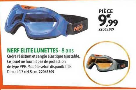 nerf elite lunettes - 8 ans