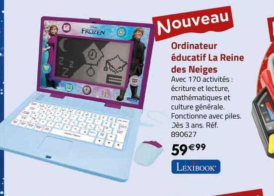 ordinateur éducatif la reine des neiges