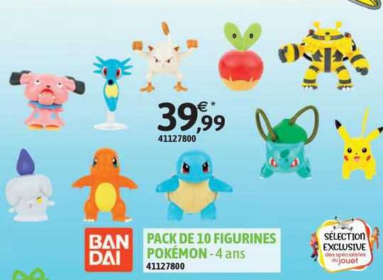 Pack De 10 Figurines Pokémon