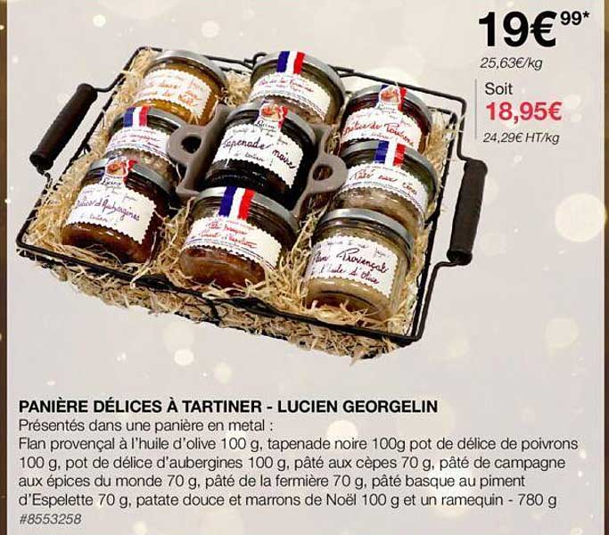 panière délices à tartiner - lucien georgelin