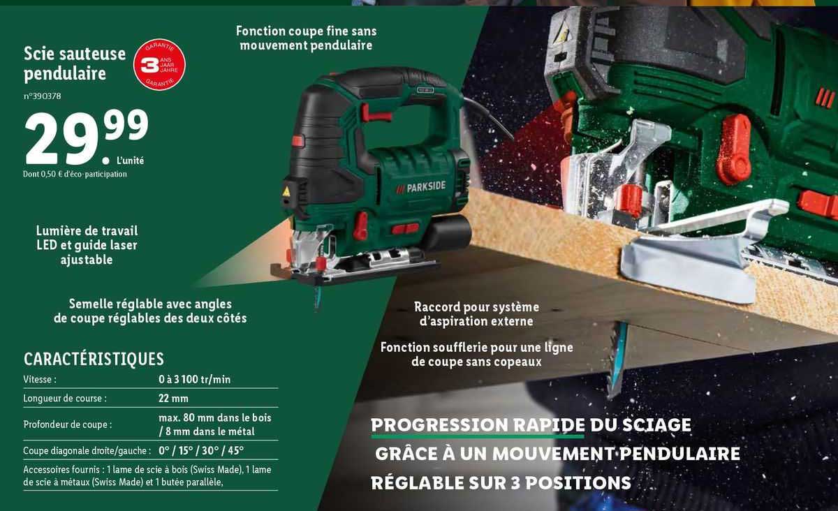 Parkside Scie Sauteuse Pendulaire