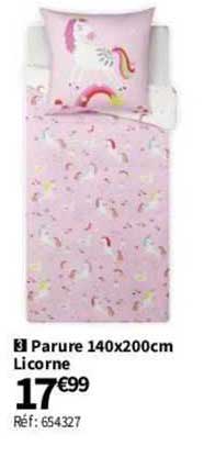 parure 140x200cm licorne