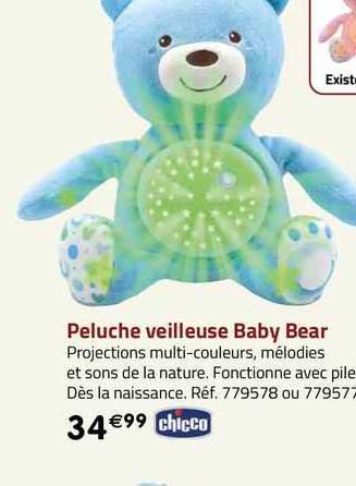 peluche veilleuse baby bear