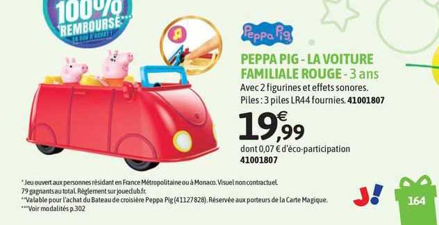 peppa pig - la voiture familiale rouge