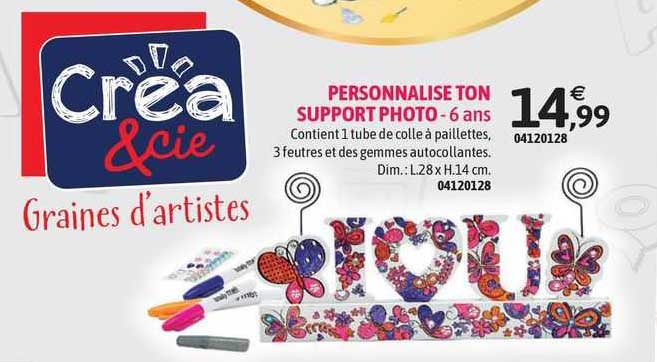 personnalise ton support photo créa & cie - 6 ans