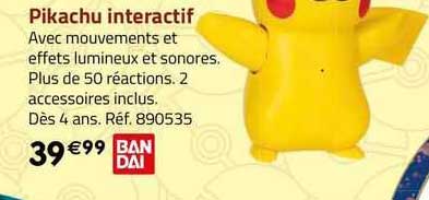 pikachu interactif bandai