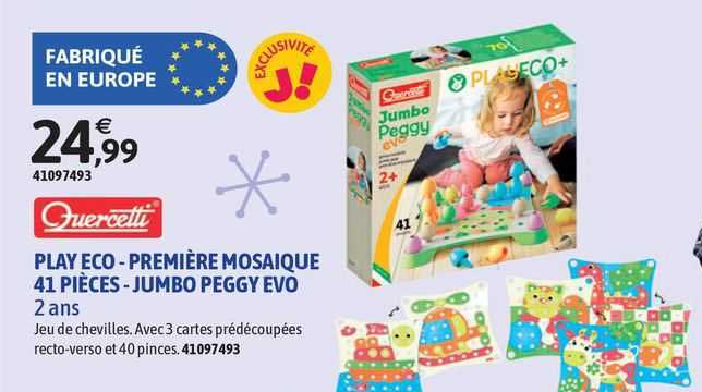play eco - première mosaique 41 pièces - jumbo peggy evo