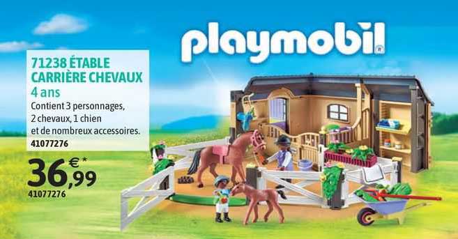 playmobil 71238 étable carrière chevaux 4 ans