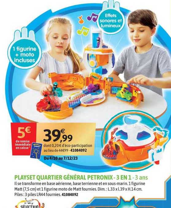 playset quartier général petronix - 3 en 1