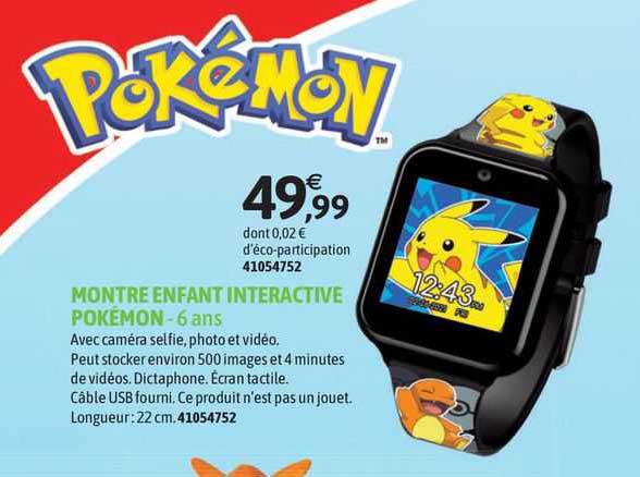 pokémon montre enfant interactive