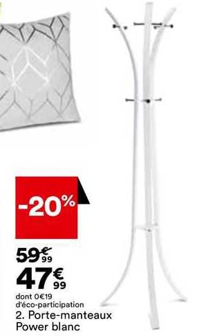 porte-manteaux power blanc