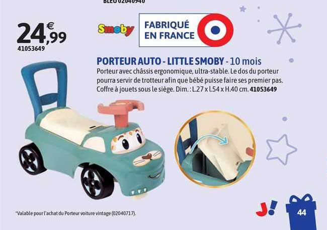 porteur auto - little smoby