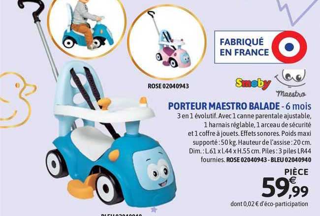 porteur maestro balade smoby