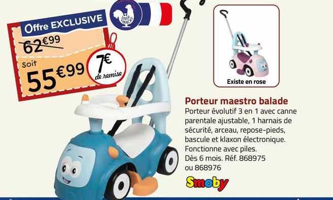porteur maestro balade smoby