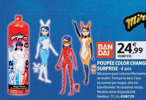 poupée color change surprise bandai - 4 ans