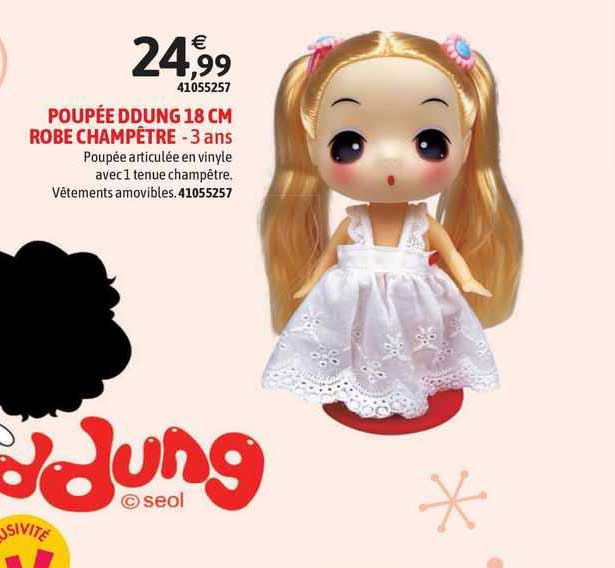 Poupée Ddung 18cm Robe Champêtre