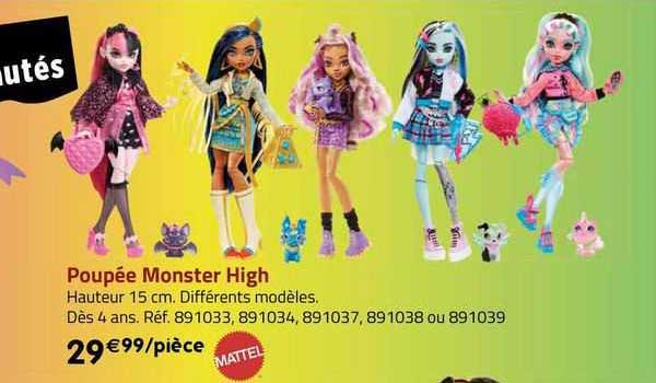 poupée monster high mattel