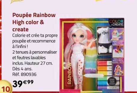 poupée rainbow high color & create