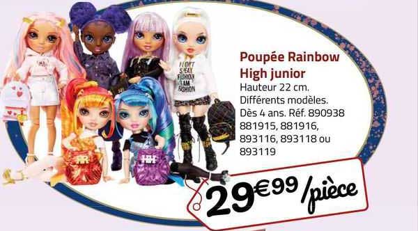 poupée rainbow high junior