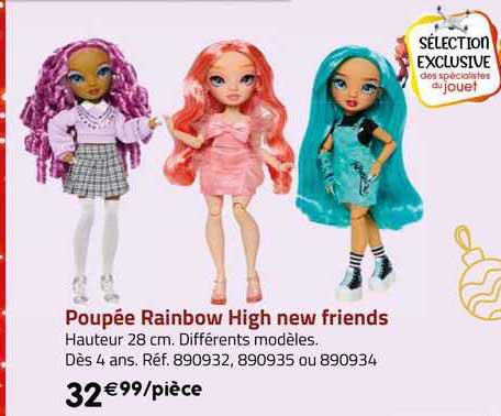 poupée rainbow high new friends