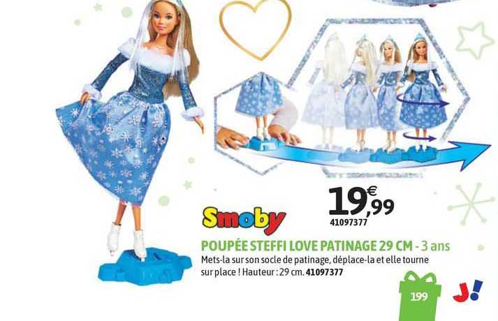 poupée steffi love patinage 29 cm smoby