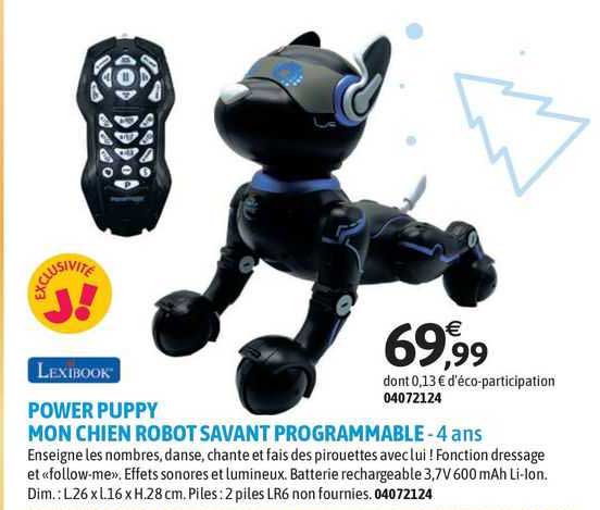 Power Puppy Mon Chien Robot Savant Programmable Lexibook