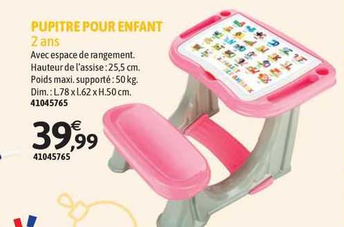 pupitre pour enfant 2 ans