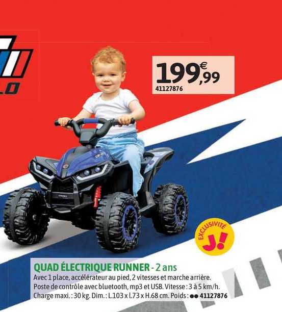 quad électrique runner - 2 ans