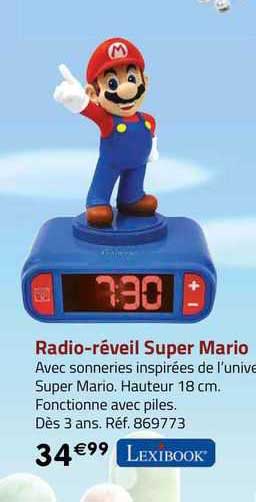 radio-réveil super mario  lexibook