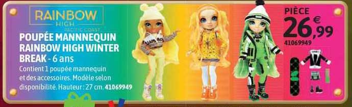 rainbow poupée mannequin rainbow high winter break