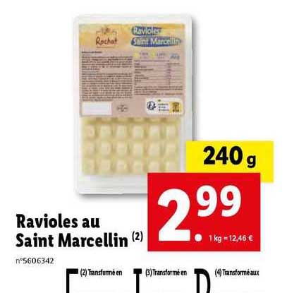 ravioles au saint marcellin