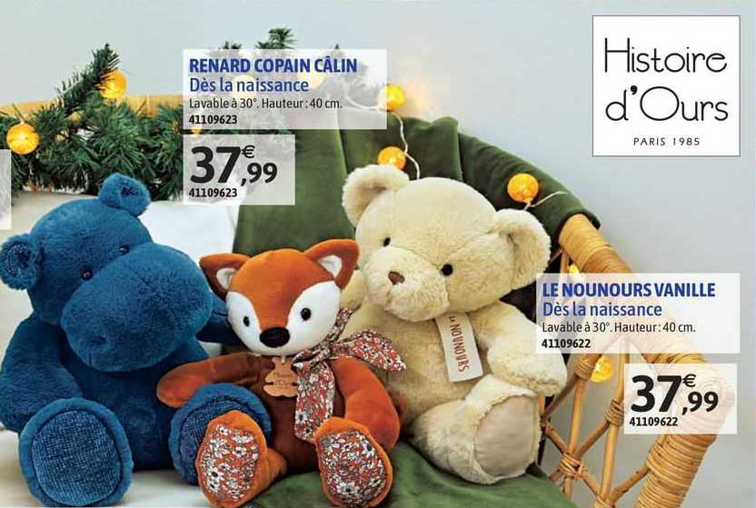 renard copain câlin le nounours vanille