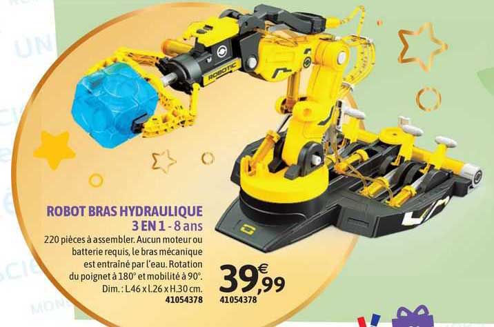 robot bras hydraulique 3 en 1 - 8 ans