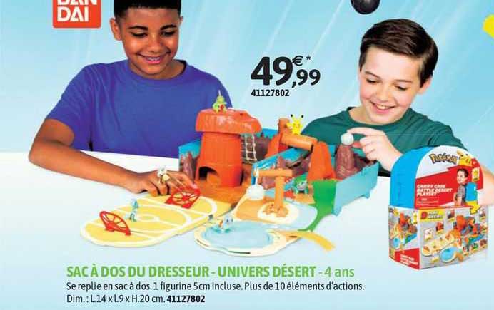 sac à dos du dresseur - univers désert