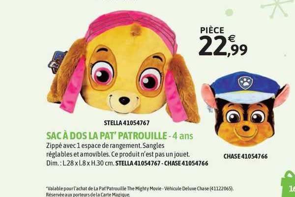 sac à dos la pat' patrouille