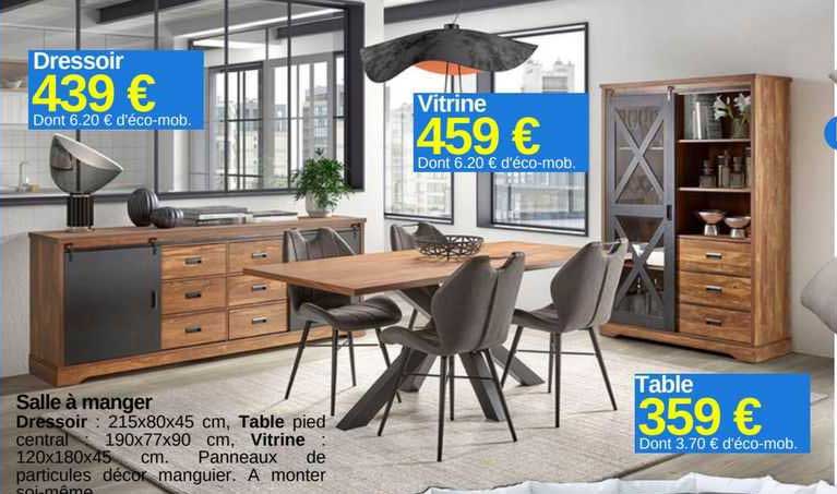 salle à manger dressoir vitrine table