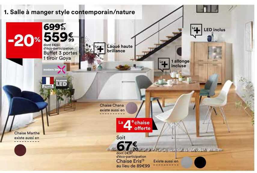 salle à manger style contemporain ou nature