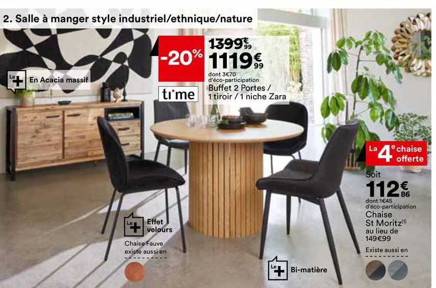 salle à manger style industriel ou ethnique ou nature