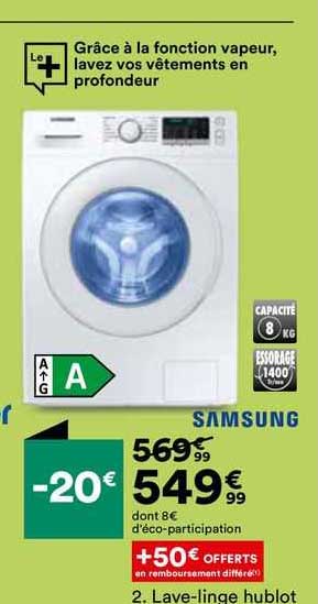 samsung lave-linge hublot