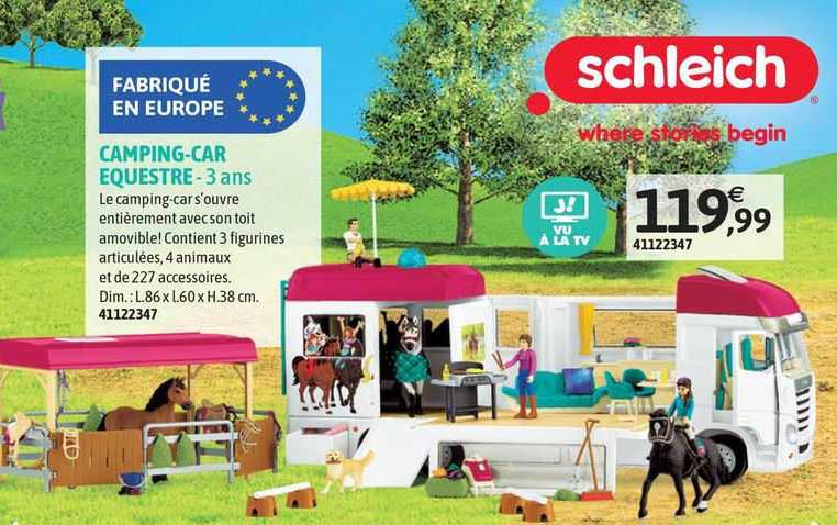 schleich camping-car equestre - 3 ans