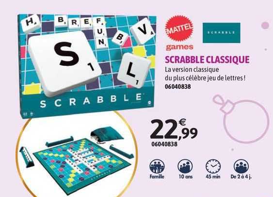 scrabble classique - mattel games